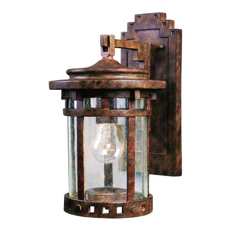 Maxim One Light Sienna Seedy Glass Wall Lantern 40033CDSE